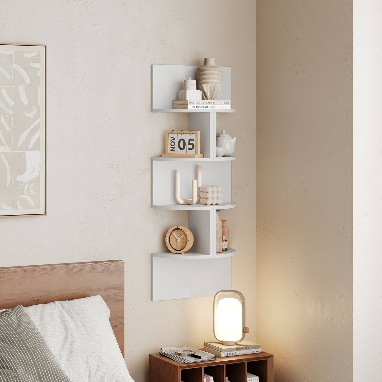 Corner Shelf Wall-Mounted - White