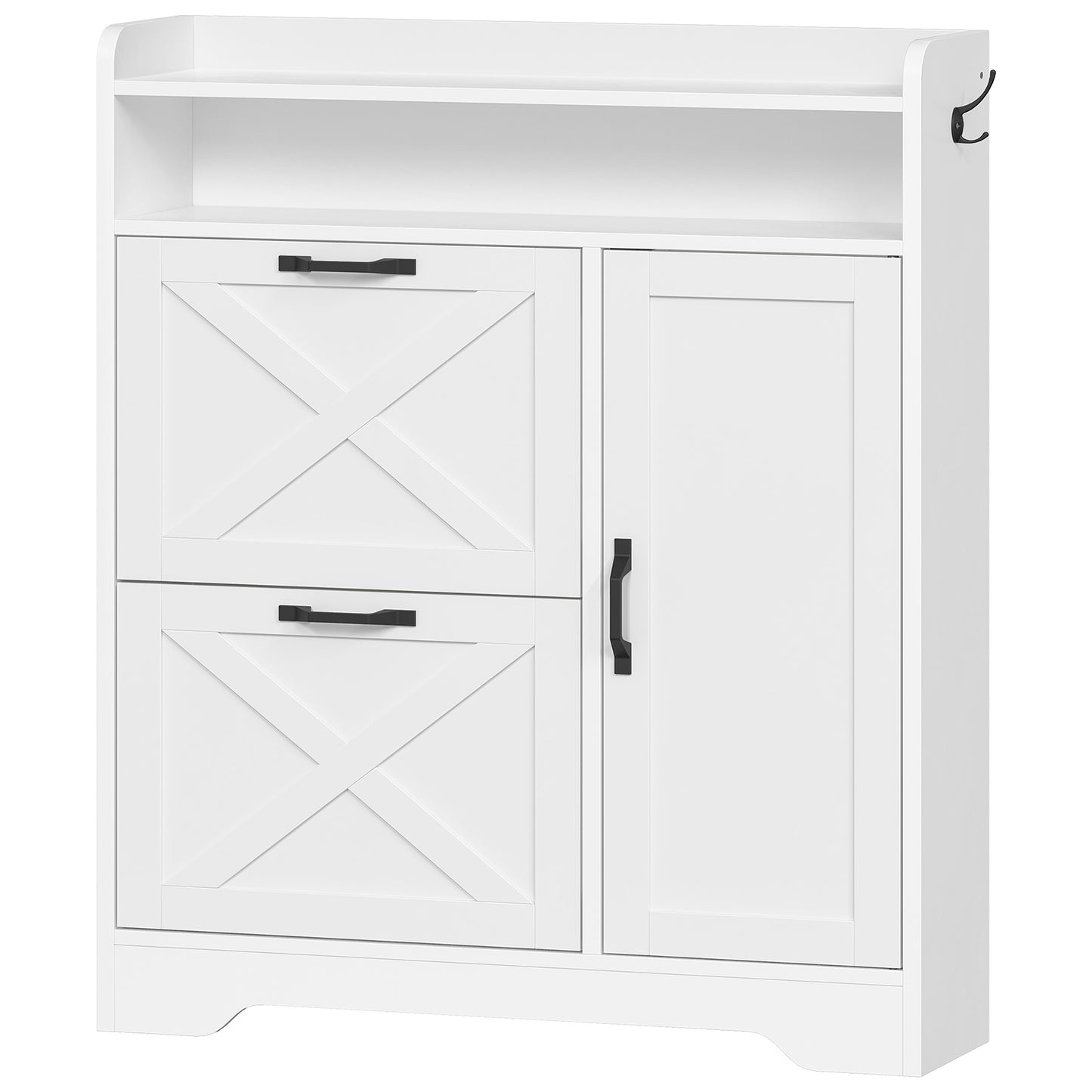 Shoe Cabinet Storage for Entryway - White - HWLEXTRA 