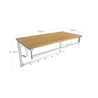 Wall Mounted Coat Rack Shelf