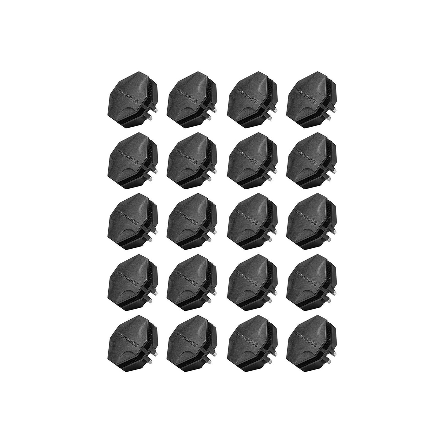 Wire Cube Plastic Connectors for Modular Organizer Closet and Wire Grid Storage Shelving Unit, 20 Pieces, Black