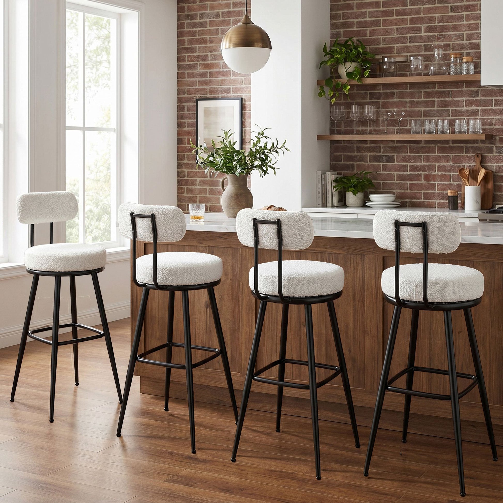 360° Swivel Bar Stools Set of 4 - image 10