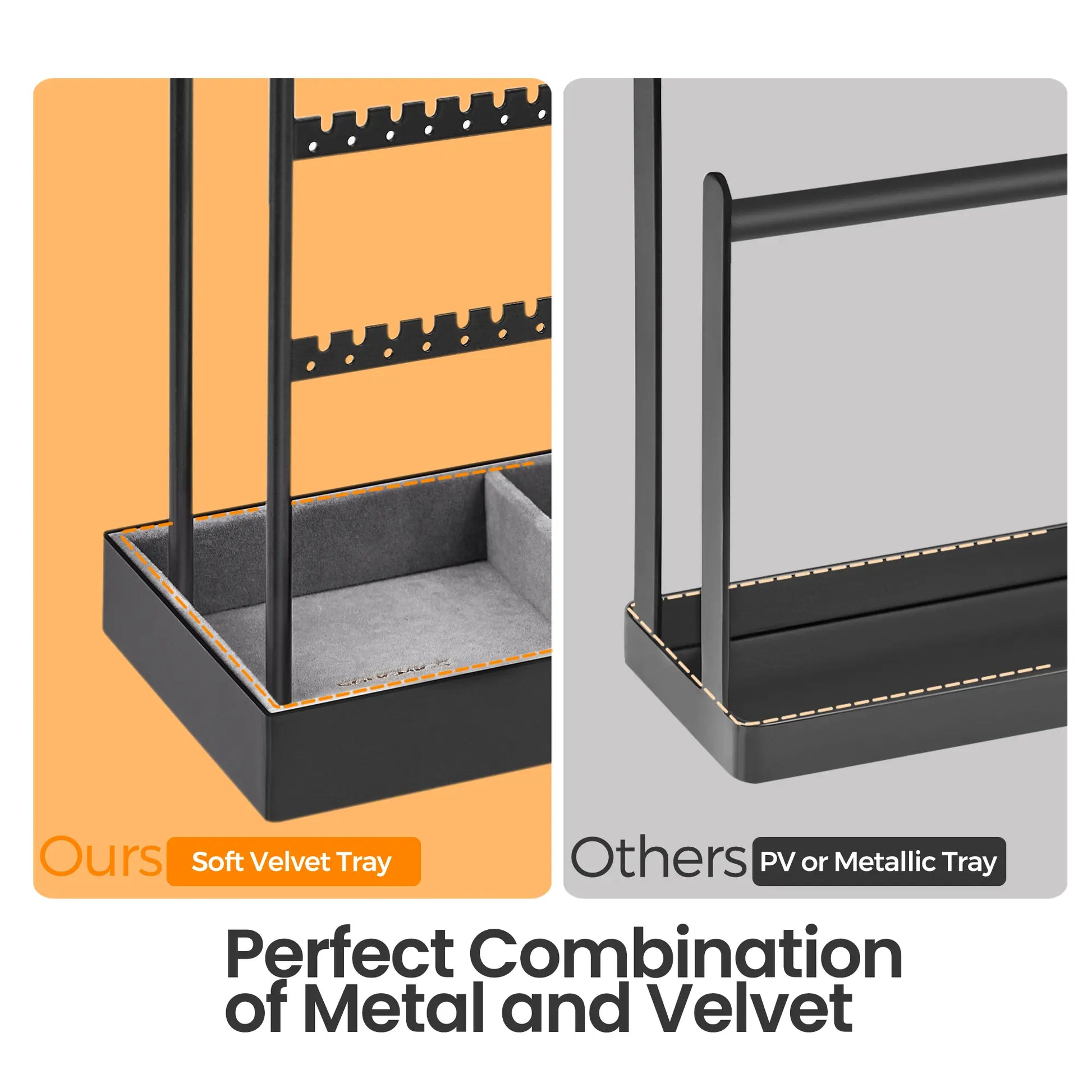 Jewelry Holder, Jewelry Organizer, Jewelry Display Stand with Metal Frame - image 13