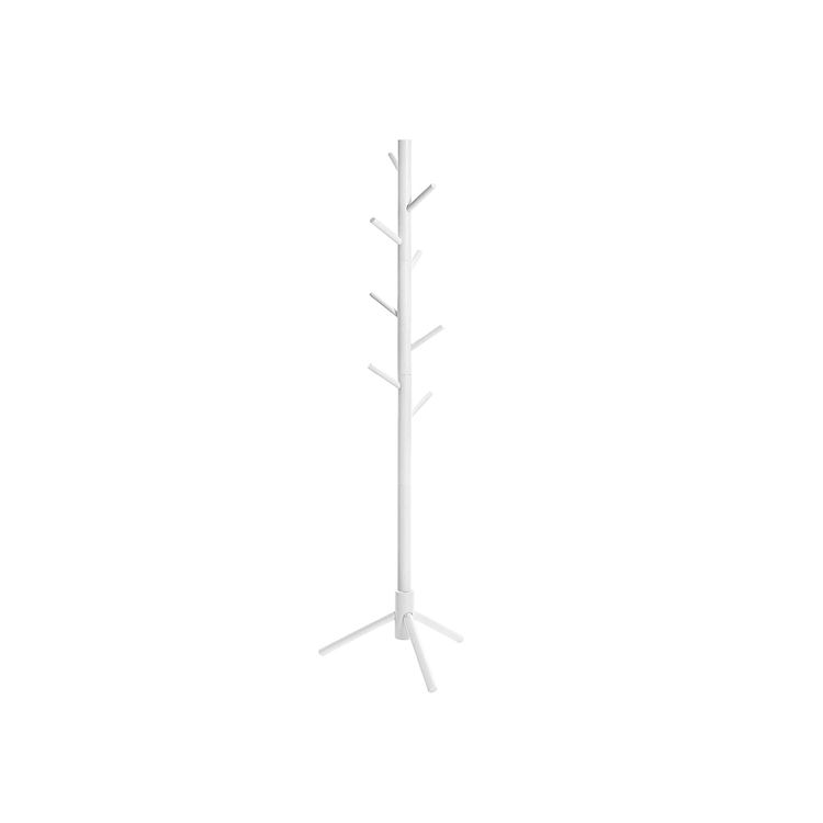 Perchero de Madera Maciza 3 Alturas Ajustables Beige Capuchino