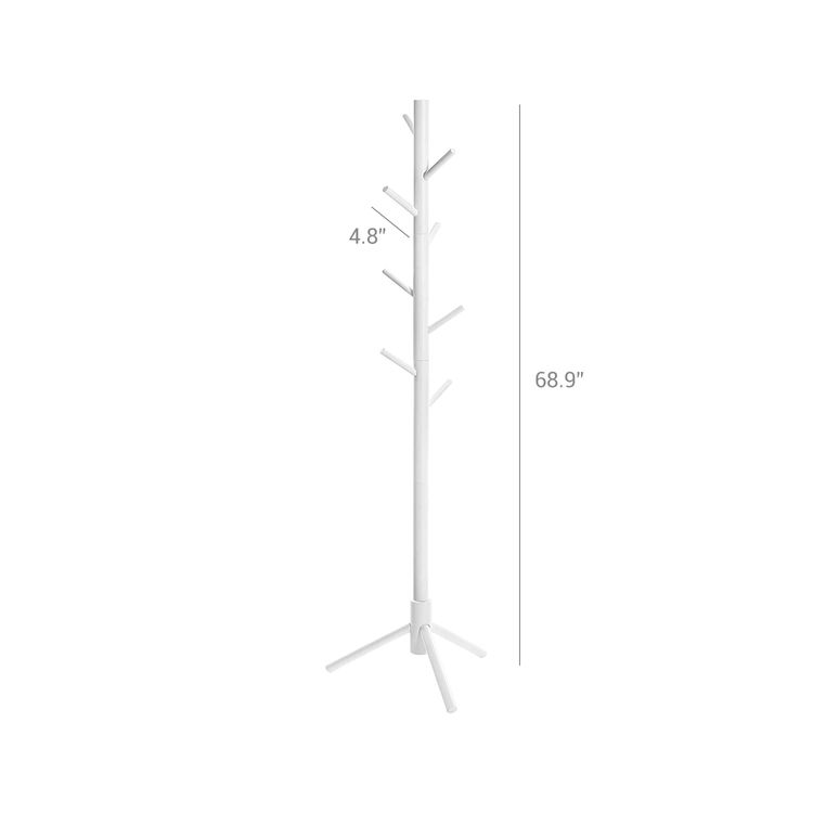 Perchero de Madera Maciza 3 Alturas Ajustables Beige Capuchino