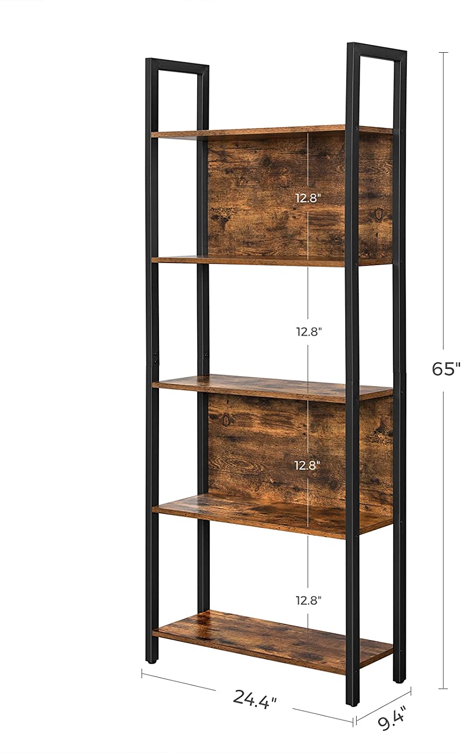 HELENA Bookcase with 5 Shelves - HWLEXTRA