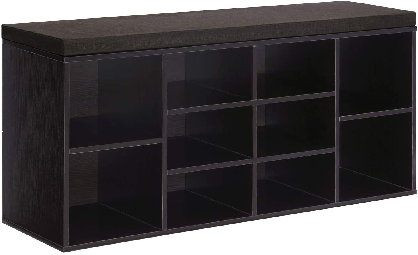 Cubbie Shoe Cabinet Storage Bench with Cushion, Adjustable Shelves, Holds up to 440lb - HWLEXTRA 