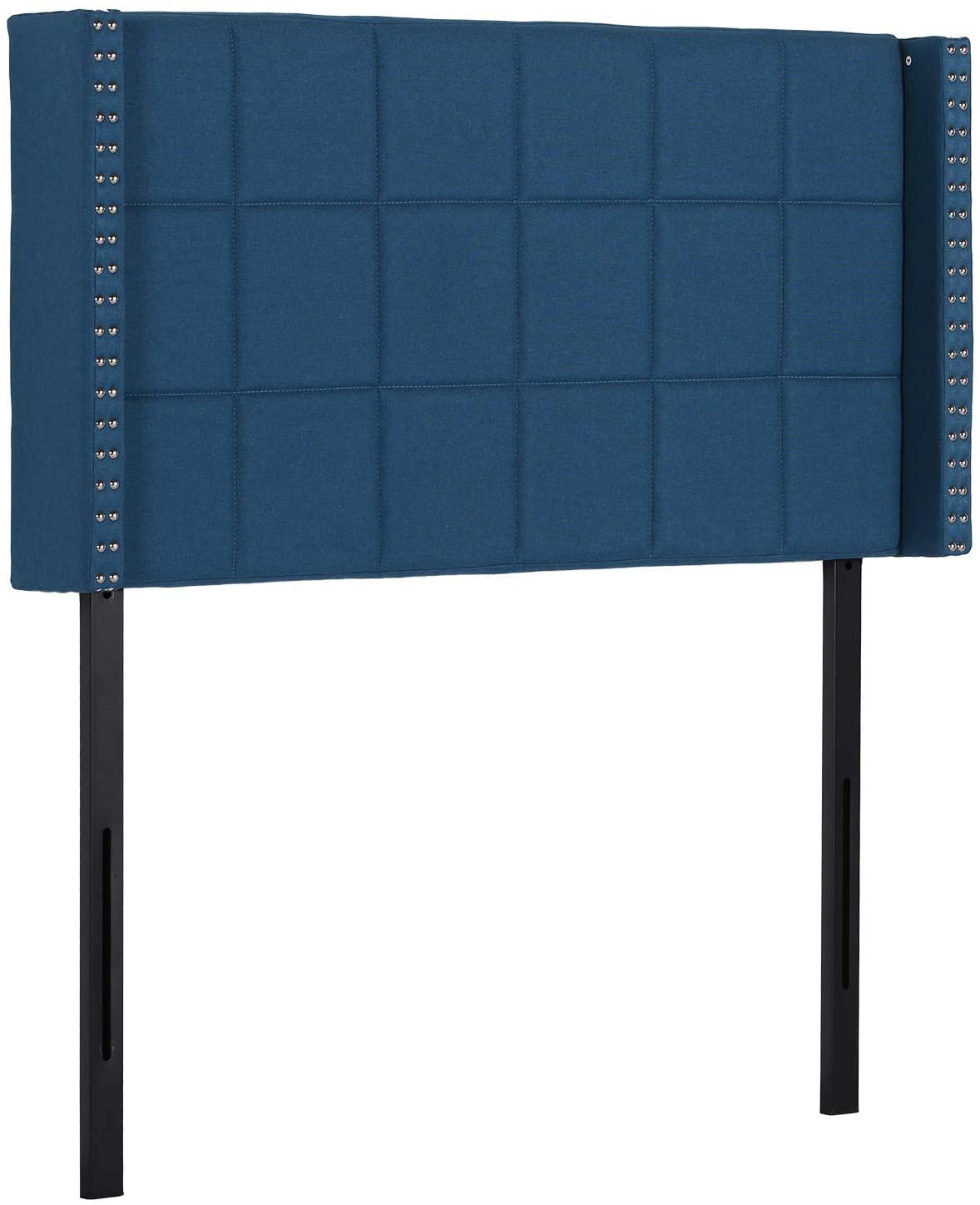 Upholstered Height Adjustable Headboard with Decorative Nailhead Trim, 49.3''