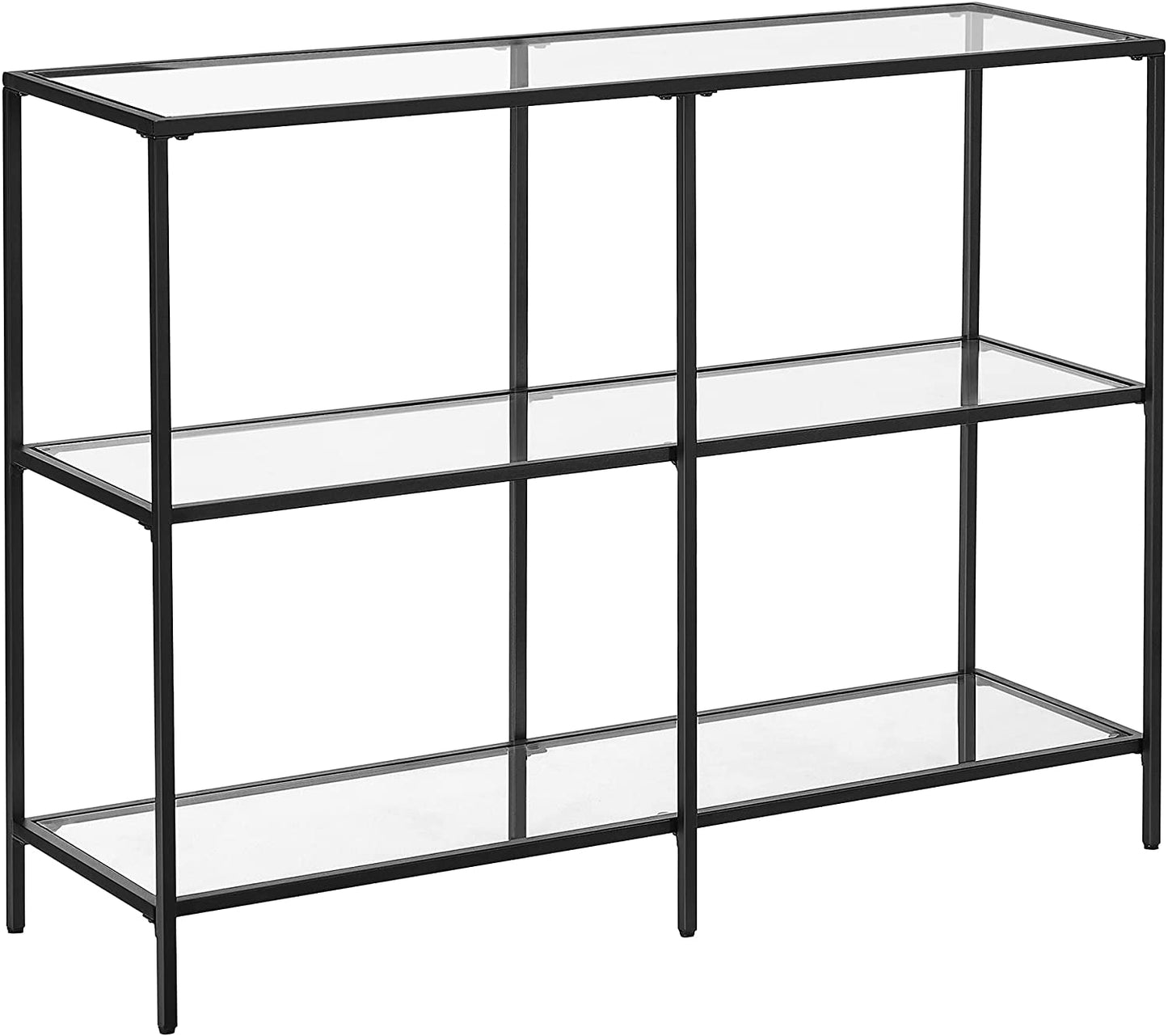 Console Table with 3 Shelves | 51.2 x 11.8 x 28.7 Inches | Metal Frame - HWLEXTRA 