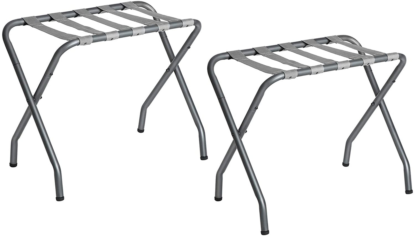 Metal Folding Luggage Rack, Pack of 2, Gray