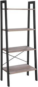 Ladder Shelf, 4-Tier Bookshelf, Free Standing Storage Shelves - HWLEXTRA 