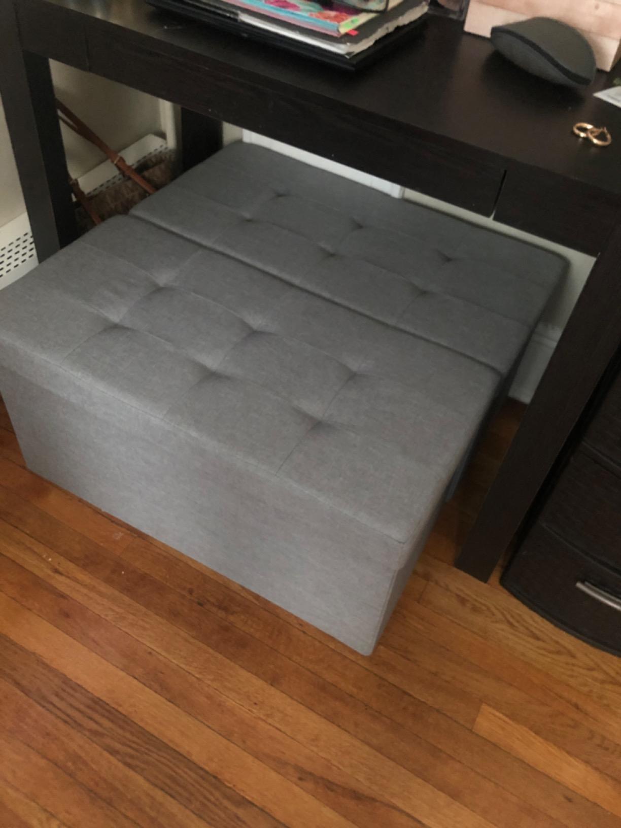15 x 15 x 15 Inches Folding Storage Ottoman Cube Footrest Stool Coffee Table Puppy Step - HWLEXTRA 