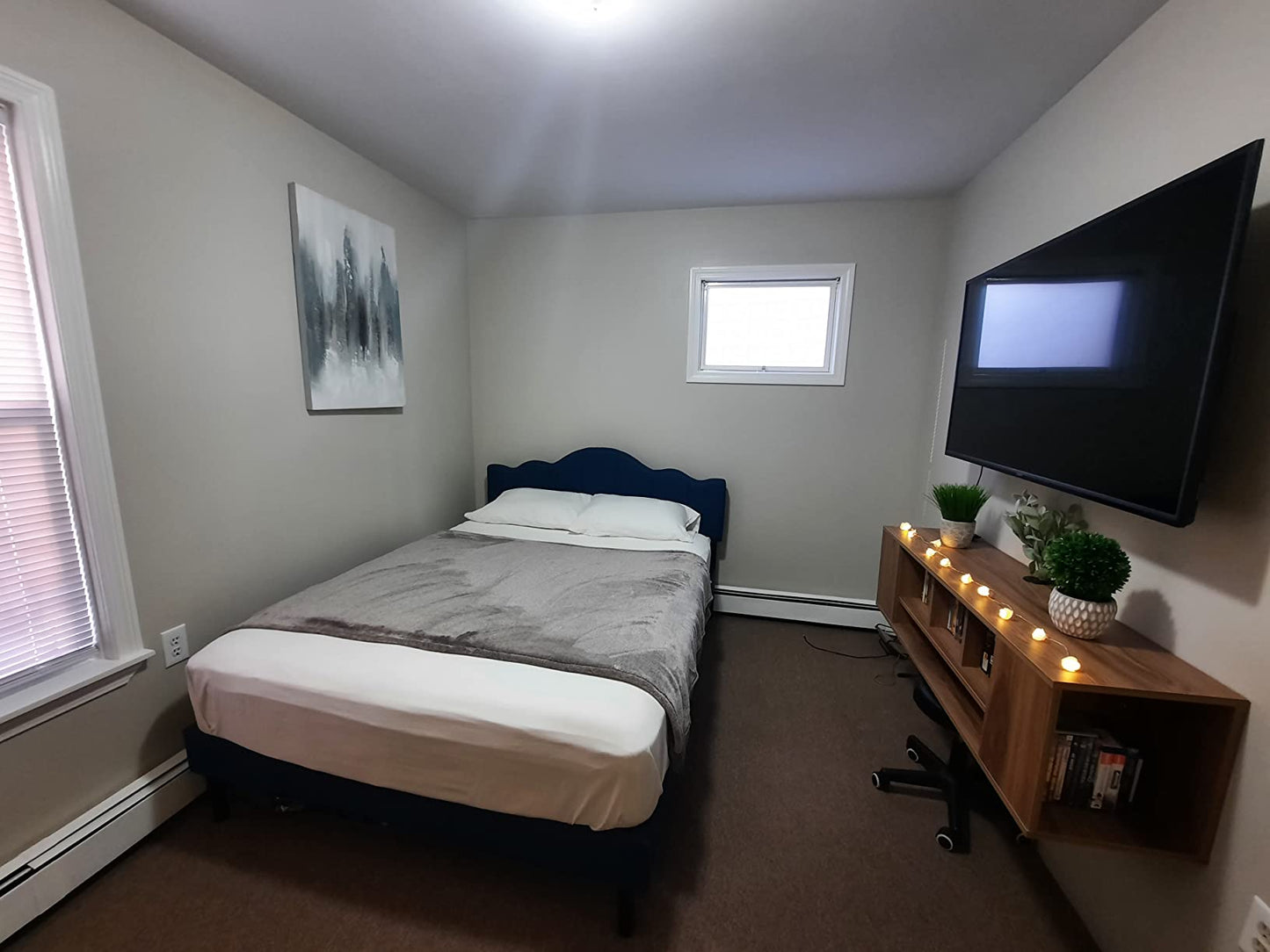 Upholstered Platform Bed Frame with Height Adjustable Headboard, Mattress Foundation