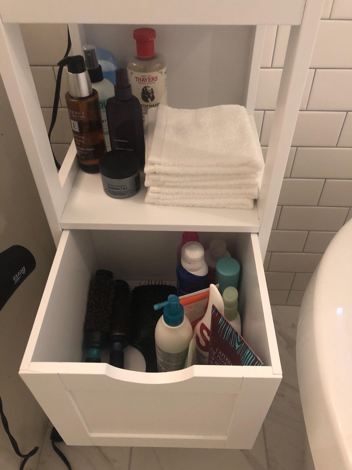 Bathroom Floor Cabinet, Bathroom Storage Organizer Rack Stand, 2 Drawers, Gray