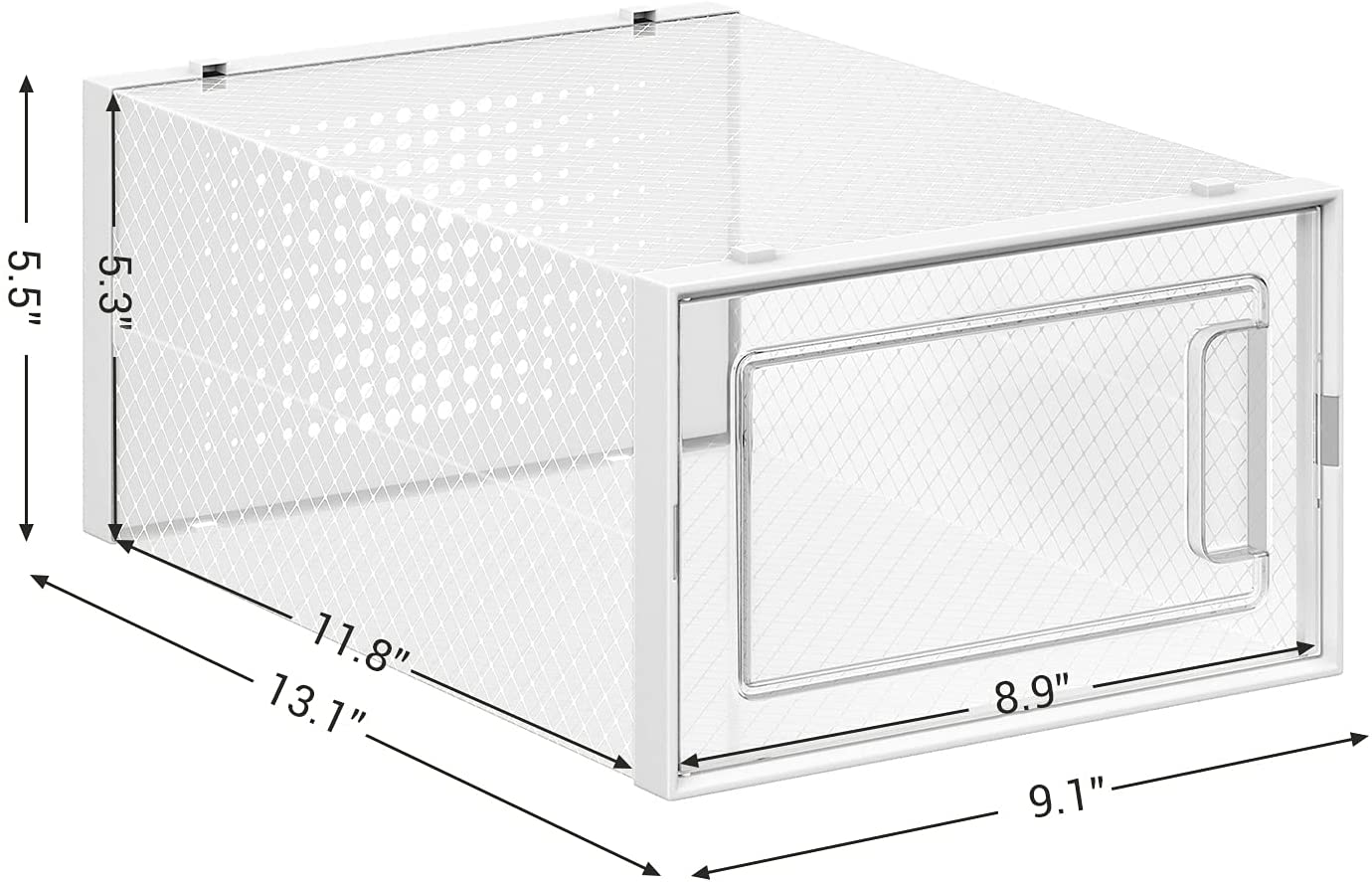Shoe Boxes, Set of 18 Shoe Storage Organizers, Stackable and Foldable for Sneakers - HWLEXTRA 