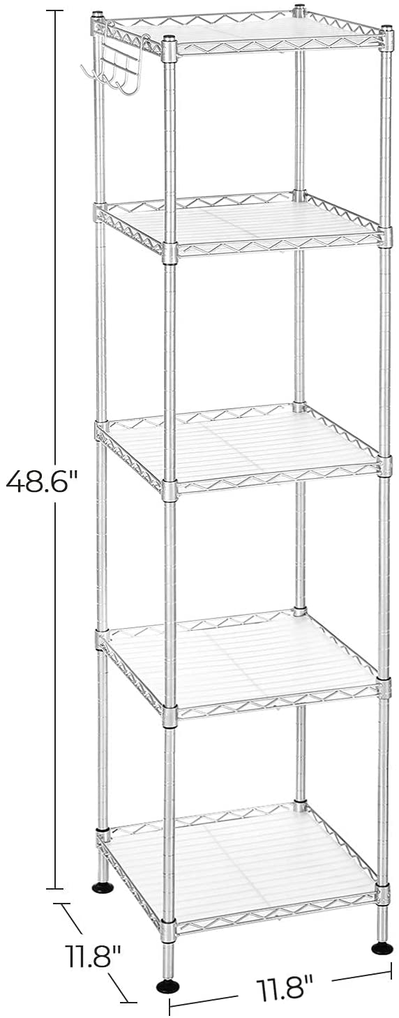 Bathroom Shelf, Storage Rack for Small Space, Total Load Capacity 220 lb - HWLEXTRA 