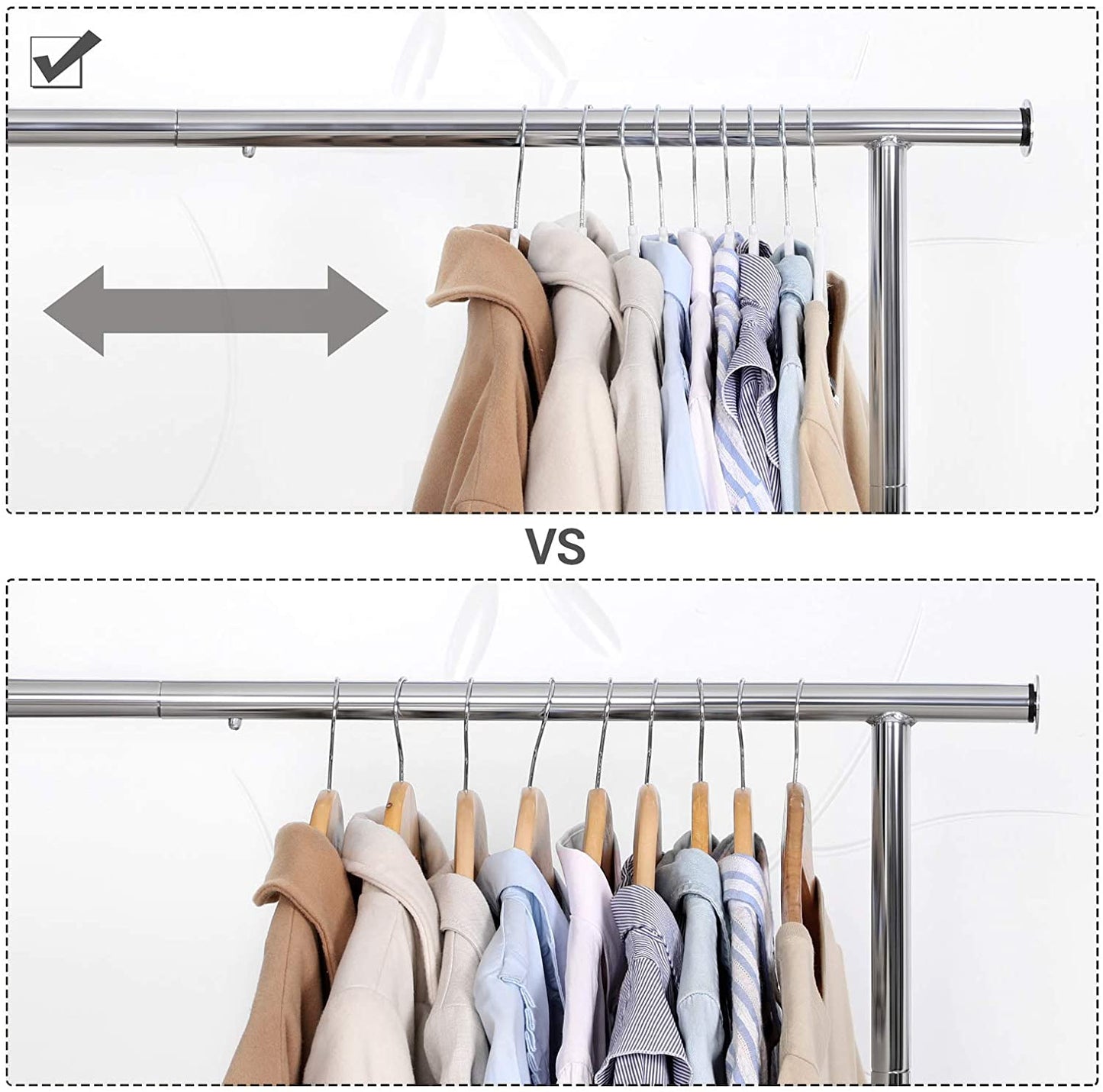 Pack of 50 Coat Hangers, Heavy Duty Plastic Hangers with Non-Slip Design, Space-Saving Clothes Hangers - HWLEXTRA 