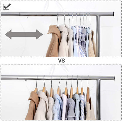 Pack of 50 Coat Hangers, Heavy Duty Plastic Hangers with Non-Slip Design, Space-Saving Clothes Hangers - HWLEXTRA 