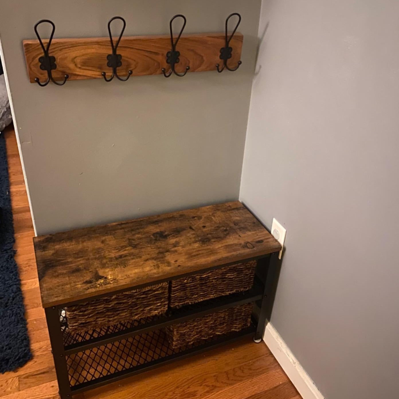 Shoe Bench, 3-Tier Shoe Rack, 28.7 Inches Long Storage Shelves, for Entryway - HWLEXTRA 
