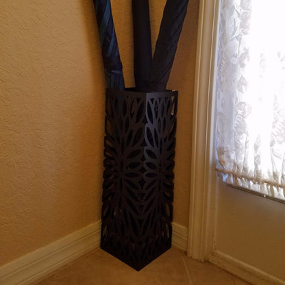 Square Metal Umbrella Stand Entryway Freestanding Umbrella Holder Rack Organizer