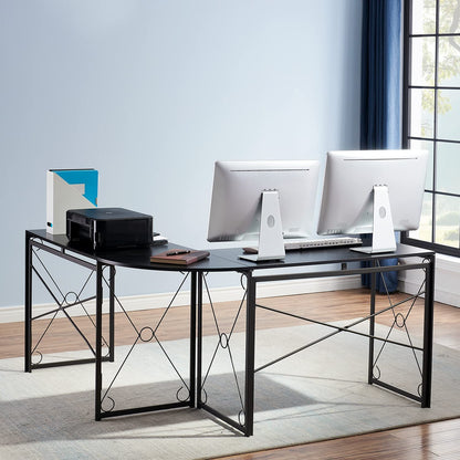 59’’x59’’ L Shaped Computer Desk, Large Corner Gaming Table, Multi-Usage
