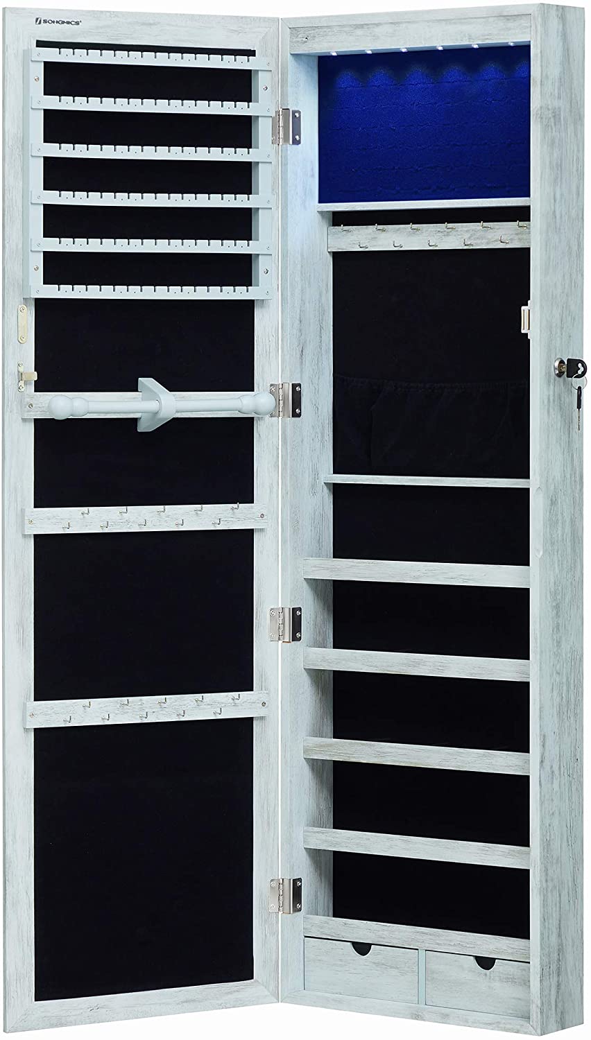 Brown Hanging Jewelry Armoire - HWLEXTRA
