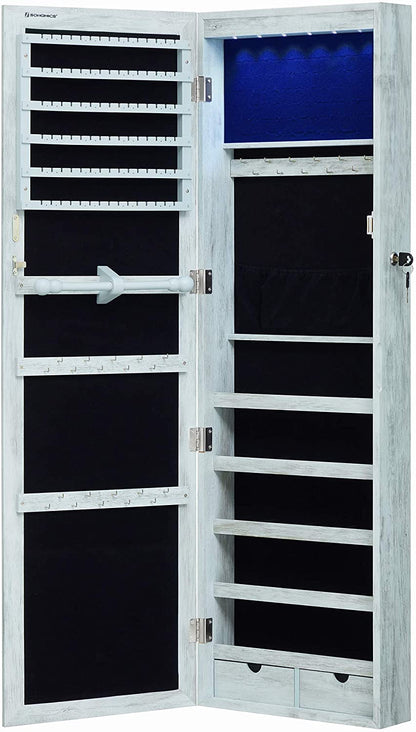 Brown Hanging Jewelry Armoire - HWLEXTRA