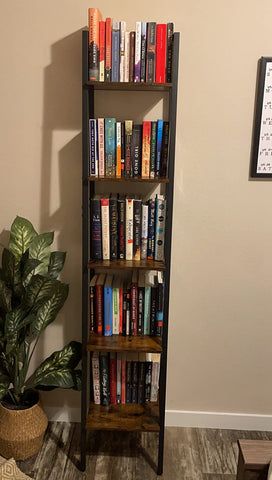 Bookshelf, Ladder Shelf 5-Tier, Freestanding Storage Shelves, for Home