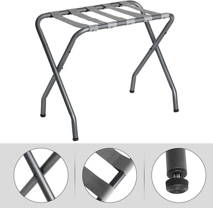 Metal Folding Luggage Rack, Pack of 2, Gray