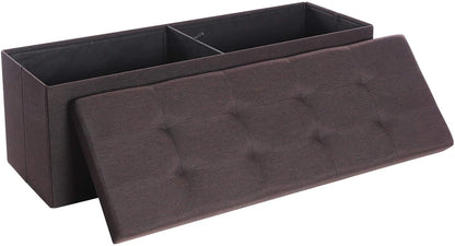Folding Storage Ottoman Bench - HWLEXTRA