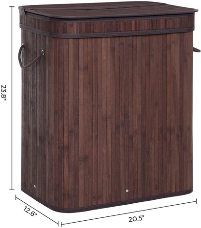 Brown Bamboo Laundry Basket - HWLEXTRA