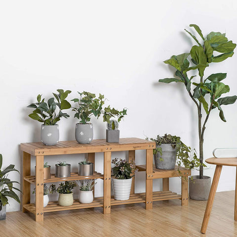 Bamboo Shoe Storage Bench - HWLEXTRA