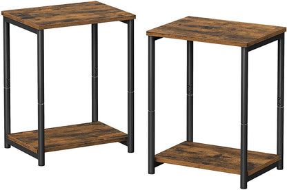 Tables Set of 2 with Storage Shelf - HWLEXTRA