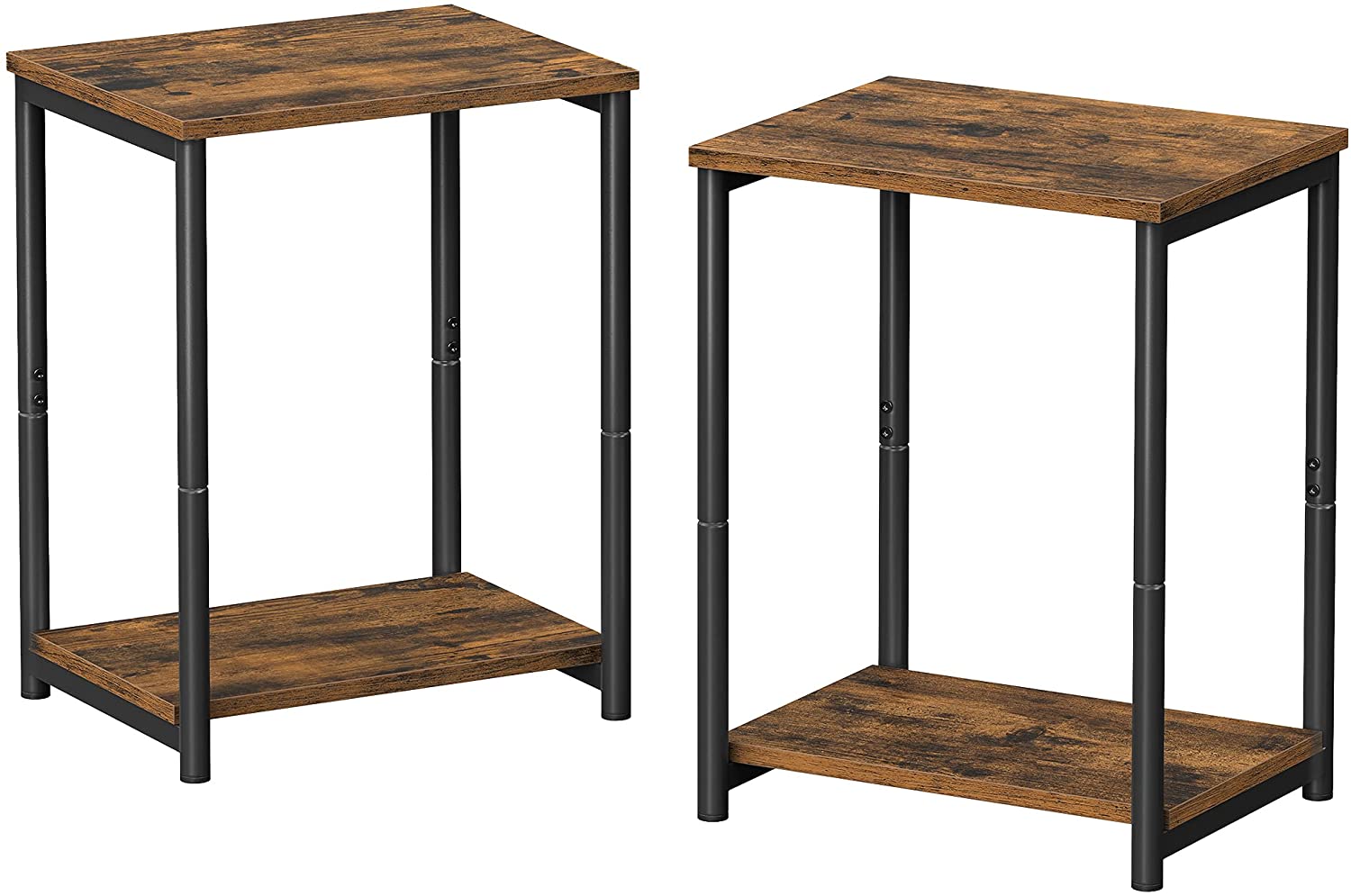 End Table, Side Table with Storage Shelf, Slim Night Table - HWLEXTRA 