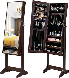 Jewelry Cabinet with Full-Length Mirror - HWLEXTRA