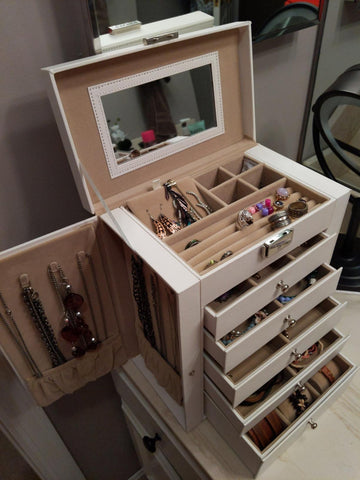 6-Tier Large Jewelry Case with Drawers - HWLEXTRA