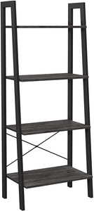 Ladder Shelf, 4-Tier Bookshelf, Free Standing Storage Shelves - HWLEXTRA 