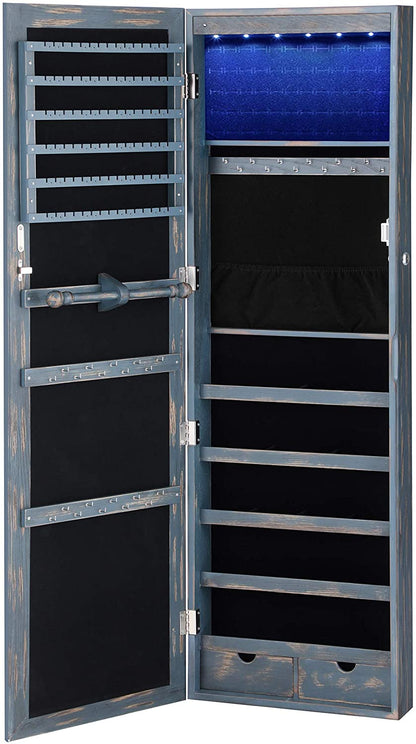 Brown Hanging Jewelry Armoire - HWLEXTRA