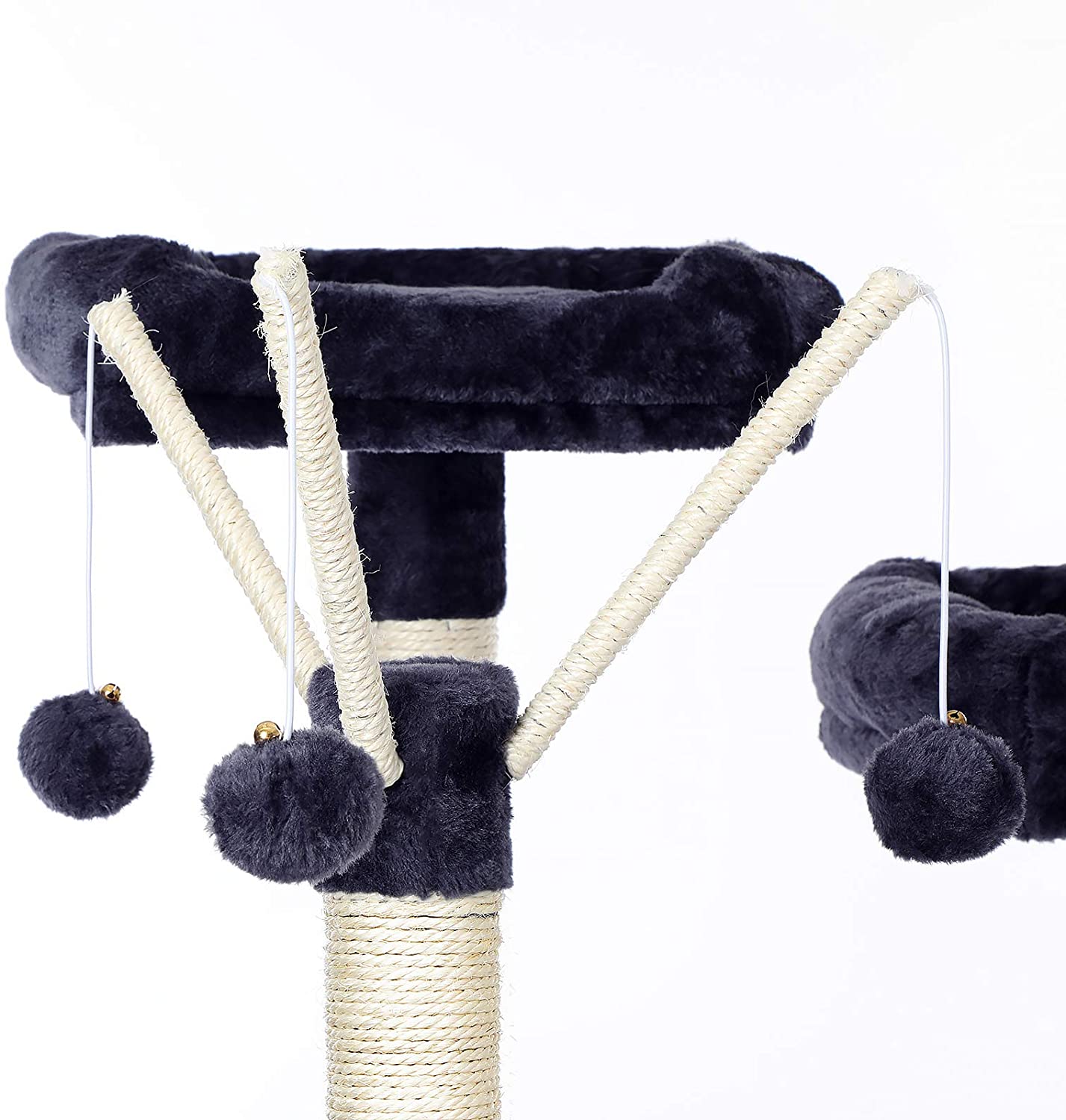 64.6 Inches Large Cat Activity Center with Hammock - HWLEXTRA