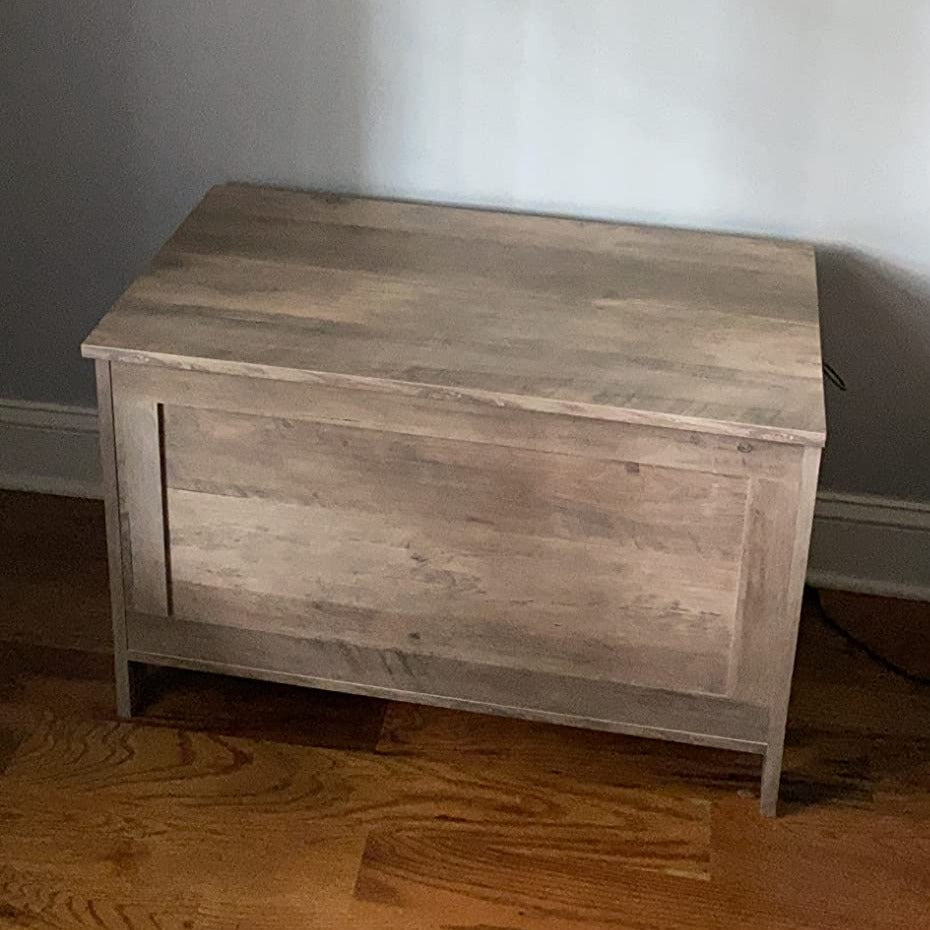 Storage Chest Sturdy Entryway Storage Bench, Wood Look Accent Furniture, Easy Assembly Oak White - HWLEXTRA 