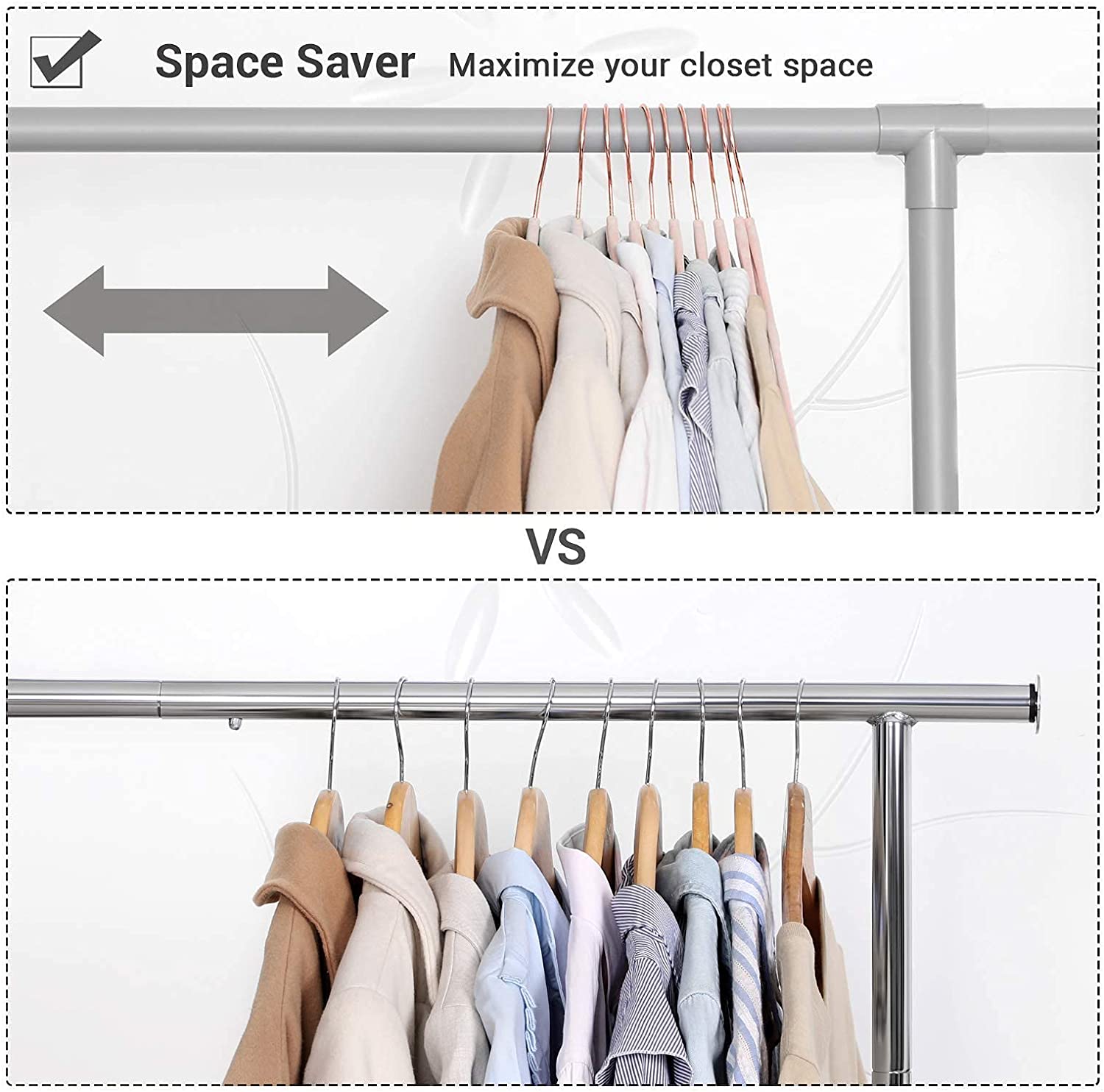 50 Velvet Coat Hangers Bundle with 30 Skirt Hangers, Space-Saving Closet Organization, Swivel Hooks - HWLEXTRA 