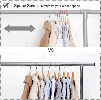 50 Velvet Coat Hangers Bundle with 30 Skirt Hangers, Space-Saving Closet Organization, Swivel Hooks - HWLEXTRA 