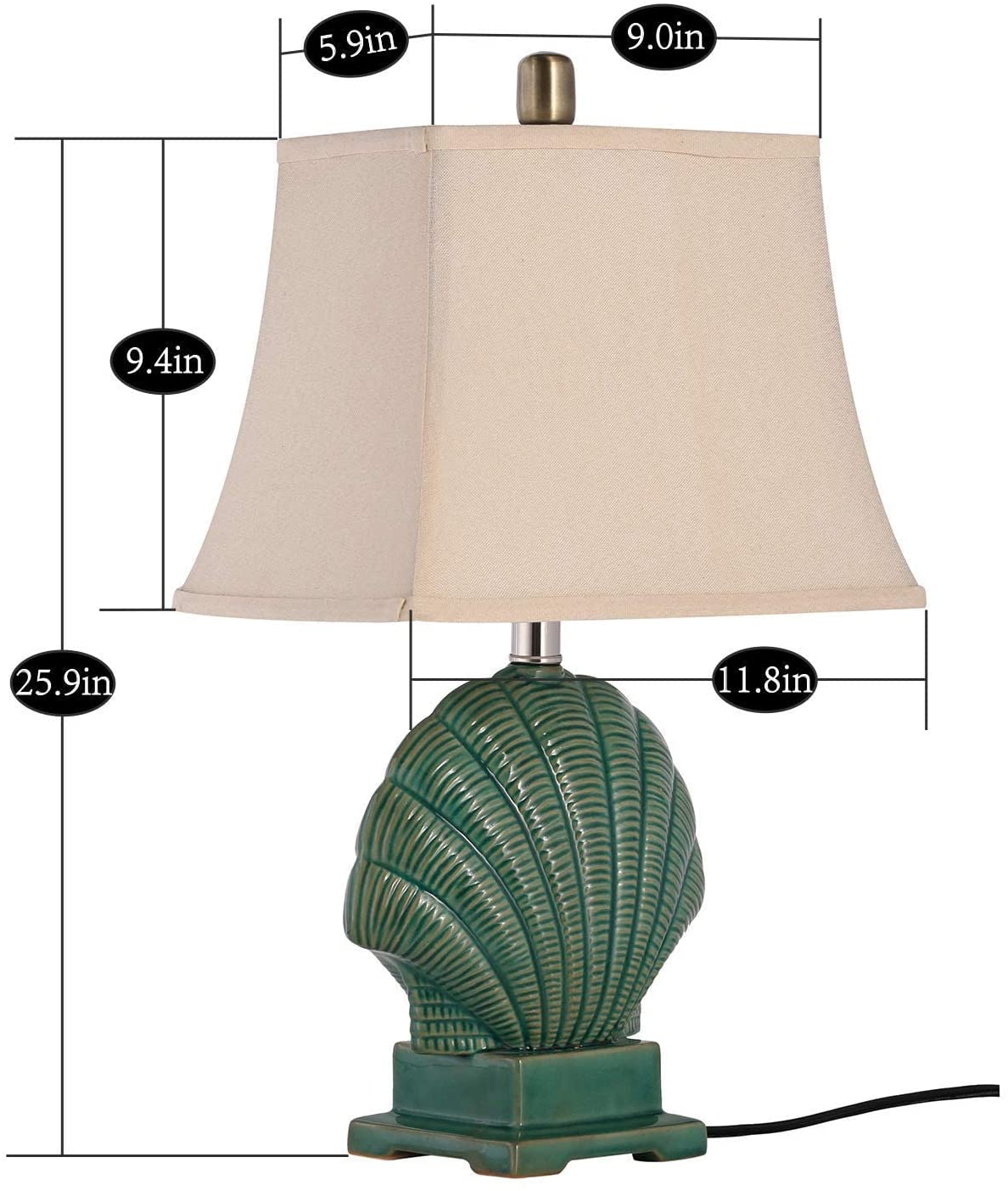 25.9''Height Table Lamp, Farmhouse Novelty Design for Nightstand