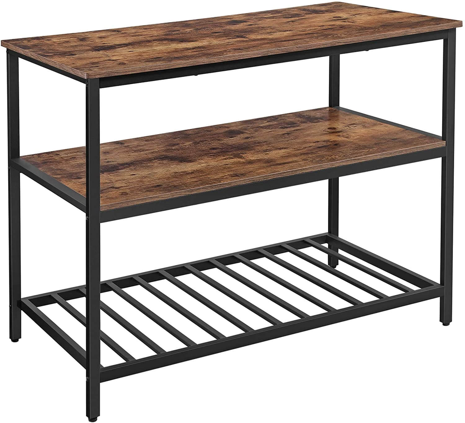 ALINRU Kitchen Island with 3 Shelves - HWLEXTRA