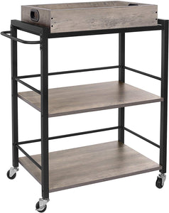 Kitchen Serving Cart with Removable Tray - HWLEXTRA