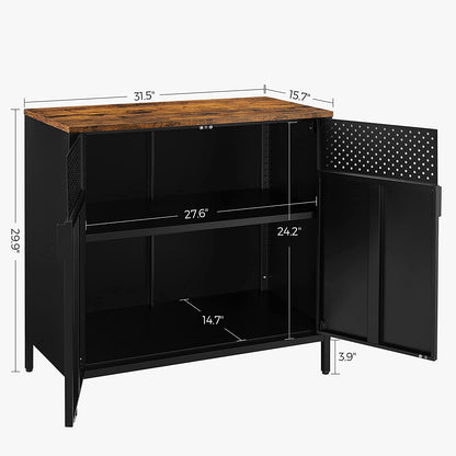Storage Sideboard, Buffet Table with Adjustable Shelves, Floor Storage Cupboard - HWLEXTRA 