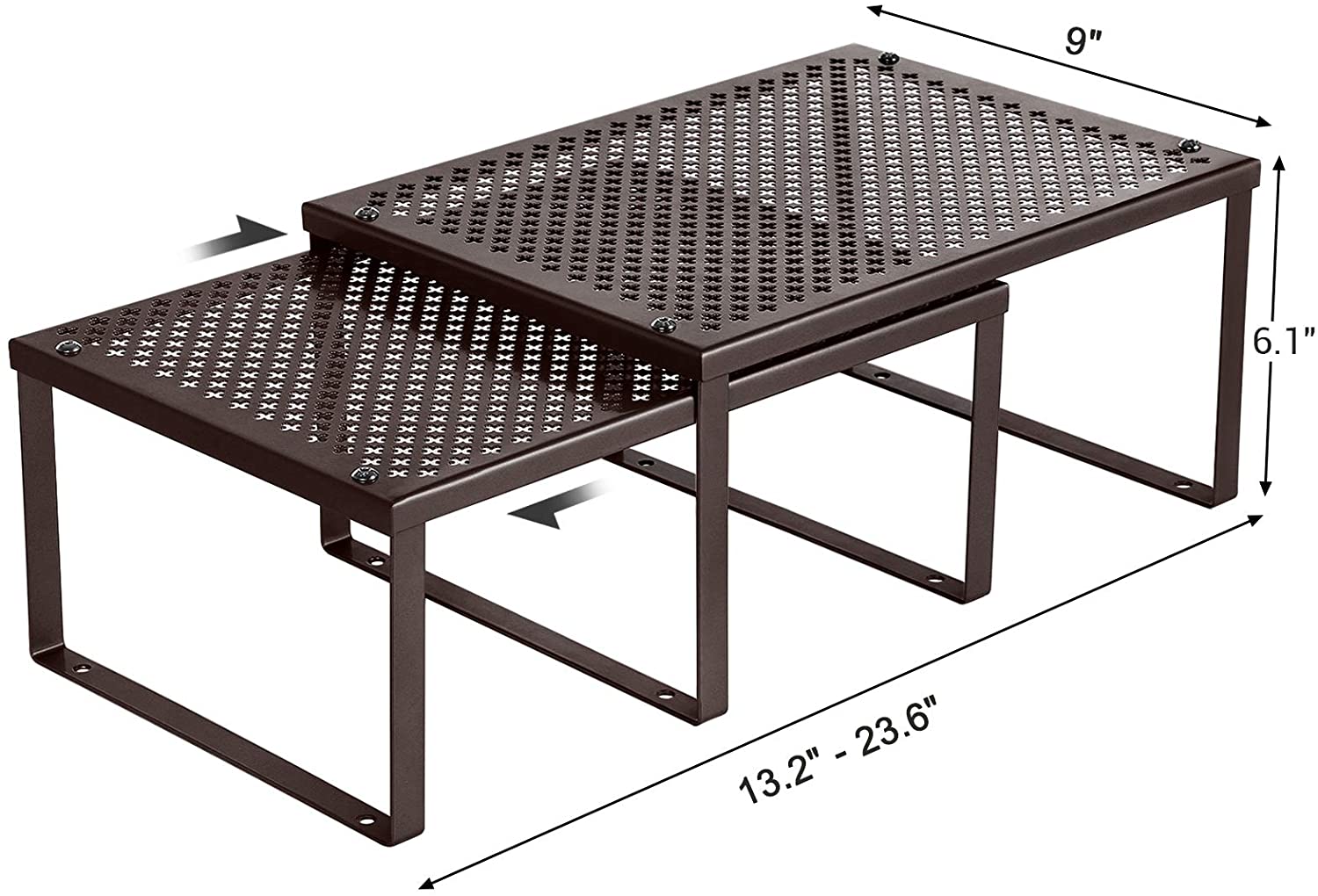 Cabinet Shelf Organizer, Stackable, Expandable - HWLEXTRA 