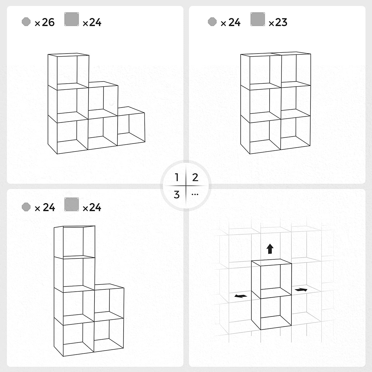 6 Cubes Storage Organizer - HWLEXTRA