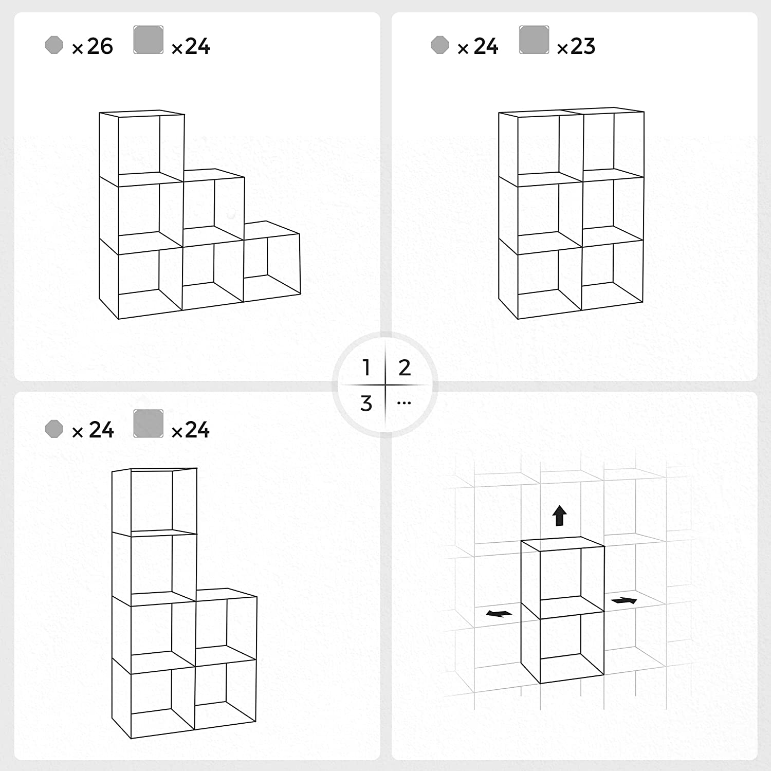 6 Cubes Storage Organizer - HWLEXTRA