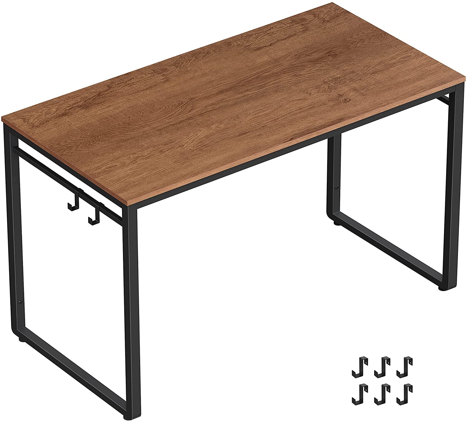 Computer Desk | Office Desk with 8 Hooks - HWLEXTRA 