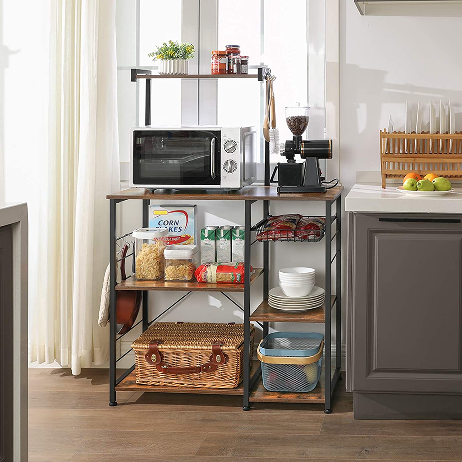 HELENA Kitchen Shelf with Spice Rack - HWLEXTRA